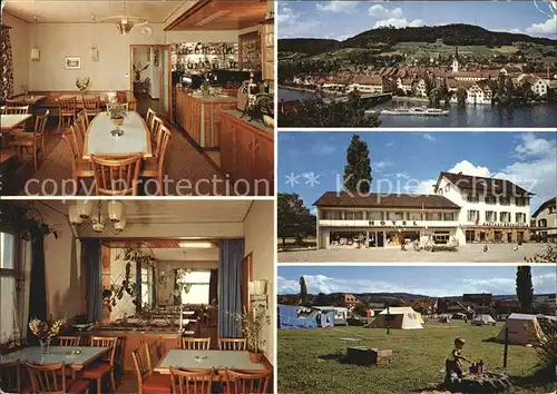 Stein Rhein Hotel Gasthof Grenzstein Gastraum Rheinpartie Campingplatz Kat. Stein Rhein