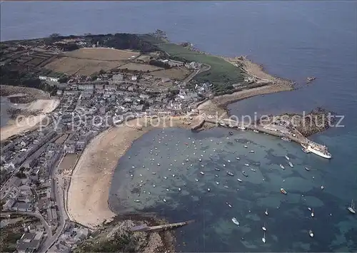 Scilly Islands Fliegeraufnahme mit Hafen