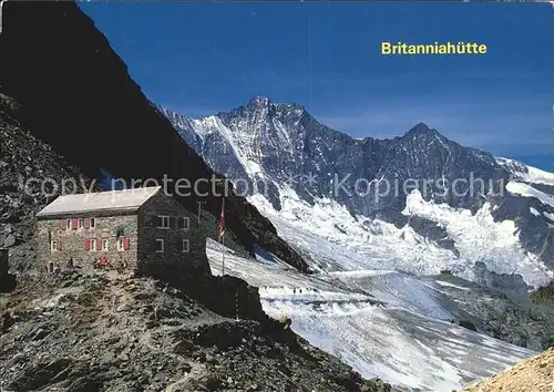 Britanniahuette Saastal Dorn Lenzspitze Kat. Saas Fee