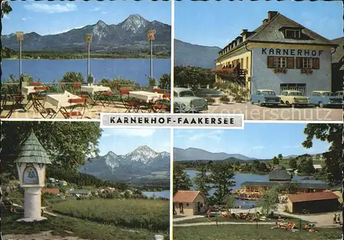 Egg Faakersee Karnerhof Bildstock Seepanorama Kat. Villach Kaernten