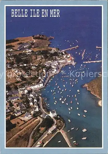 Belle Ile en Mer Le port de Sauzon Vue aerienne