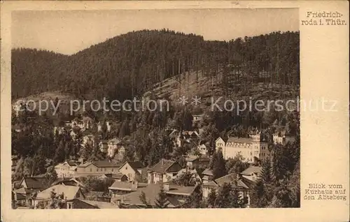 Friedrichroda Blick vom Kurhaus zum Abtsberg Kat. Friedrichroda