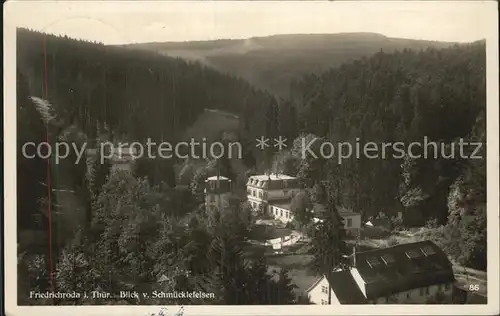 Friedrichroda Blick vom Schm?cklefelsen Kat. Friedrichroda