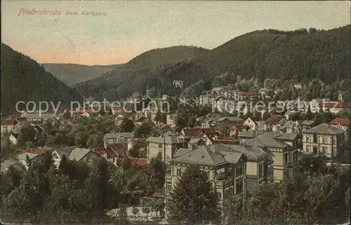 Friedrichroda Blick vom Kurhaus Kat. Friedrichroda