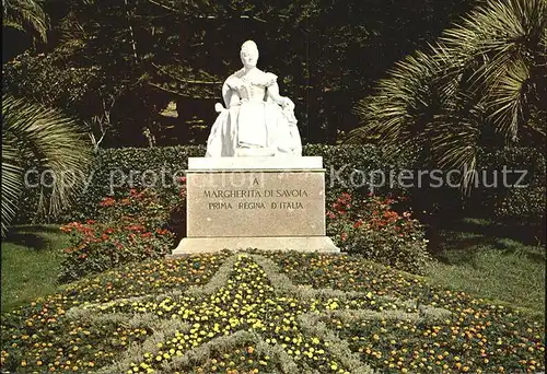 Bordighera Park mit Denkmal Margherita Di Savoni Kat. Bordighera