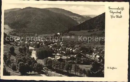 Sitzendorf Thueringen Panorama Kat. Sitzendorf Schwarzatal