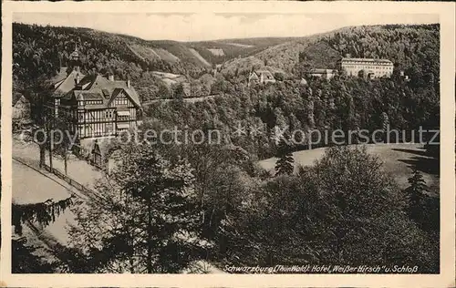 Schwarzburg Thueringer Wald Hotel Weisser Hirsch Schloss Kat. Schwarzburg