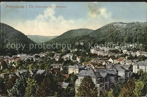 Friedrichroda Panorama vom Kurhaus Kat. Friedrichroda