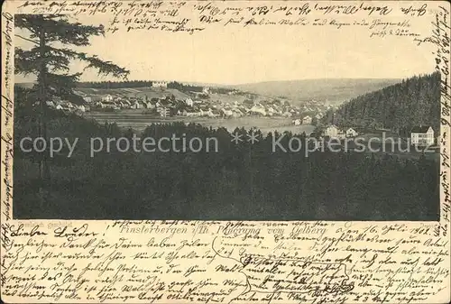 Finsterbergen Panorama vom Oelberg Kat. Finsterbergen Thueringer Wald