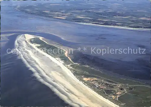 Amrum Fliegeraufnahme Odde mit Insel Foehr Kat. Nebel