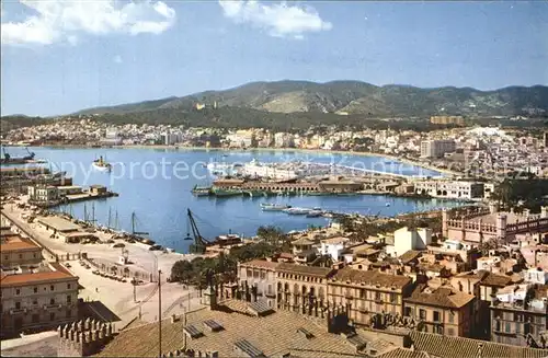 Palma de Mallorca El puerto desde la Catedral Hafen Kat. Palma de Mallorca
