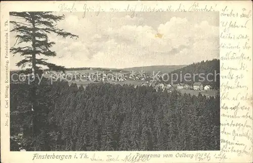 Finsterbergen Panorama vom ?lberg Kat. Finsterbergen Thueringer Wald