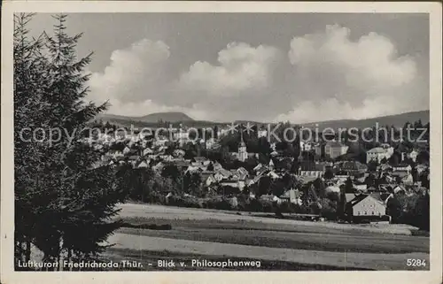 Friedrichroda Blick vom Philosophenweg Kat. Friedrichroda