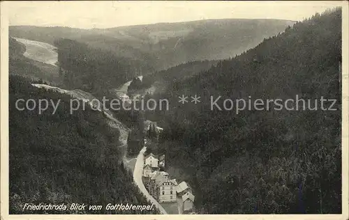 Friedrichroda Blick vom Gottlobtempel Kat. Friedrichroda