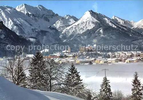 Fuessen Allgaeu mit Schlicke Vilser Kegel und Sebenspitze Kat. Fuessen