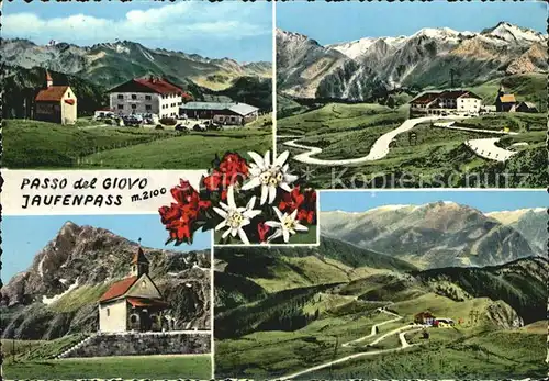 Jaufenpass Passo del Giovo Berghotel Kapelle Alpenpanorama Edelweiss Kat. Italien