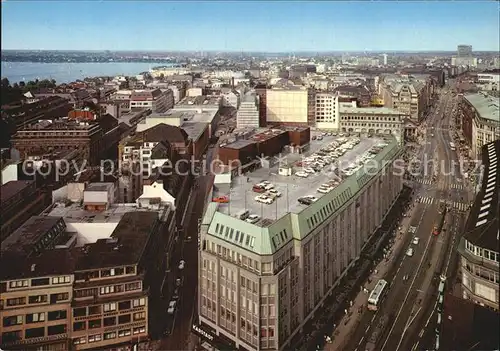 Hamburg Stadtbild mit Moenckebergstrasse und Aussenalster Kat. Hamburg