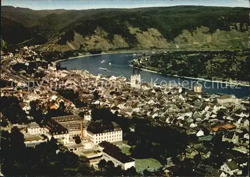 Boppard Rhein Panorama Die Perle des Rheins Fliegeraufnahme Kat. Boppard