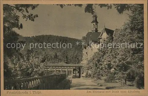 Friedrichroda Kurhaus mit Blick zum Abtsberg Kat. Friedrichroda