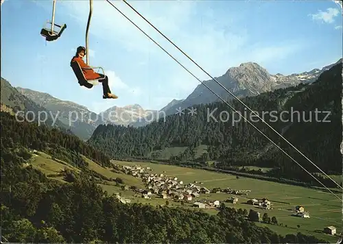 Schoppernau Vorarlberg Bregenzerwald Diedamskopflieft Mohnenfluh Kat. Schoppernau