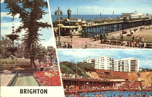 Brighton East Sussex Palace Pier old Steine Gardens  Kat. 