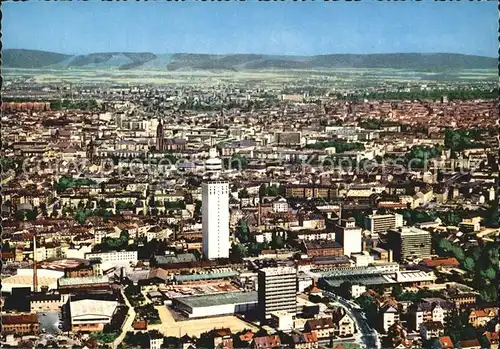 Frankfurt Main Fliegeraufnahme mit Henninger Turm und Dom Kat. Frankfurt am Main