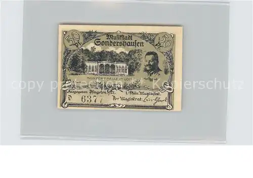 Sondershausen Thueringen Konzerthalle 50 Pfennig Kat. Sondershausen