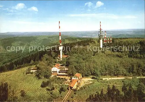 Heidelberg Neckar Der Koenigsstuhl mit dem Berghotel und der Bergbahnstation und Fernsehturm Kat. Heidelberg