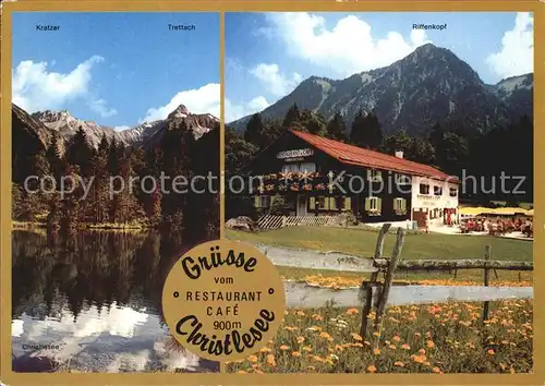 Oberstdorf Kratzer Trettlach Riffenkopf Cafe Christlesee Kat. Oberstdorf