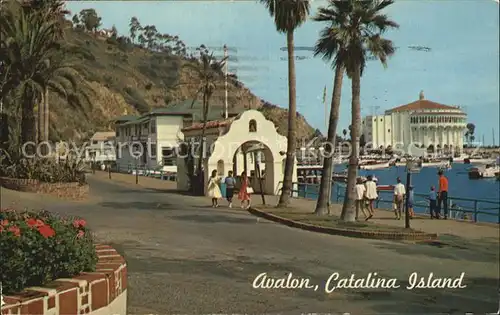 Avalon California Catalina Island Crescent Avenue Via Casino and Casino Ballroom Kat. Avalon Catalina Island