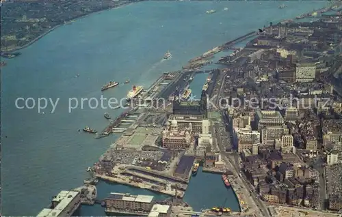 Liverpool The River Mersey Air view Kat. Liverpool