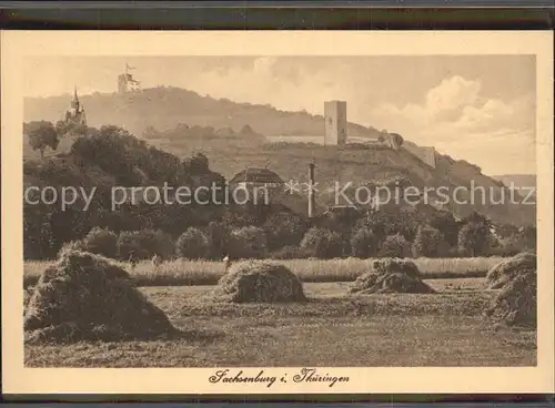 Sachsenburg Artern Ruine Panorama Kat. Oldisleben