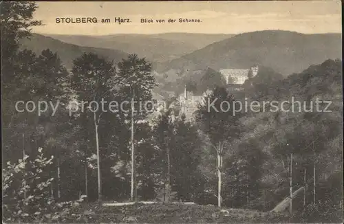 Stolberg Harz Blick von der Schanze Kat. Stolberg Harz