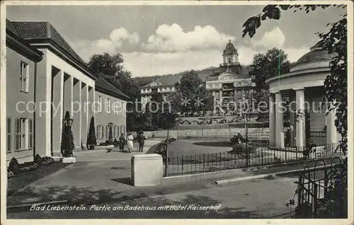 Bad Liebenstein Partie am Badehaus mit Hotel Kaiserhof Kat. Bad Liebenstein