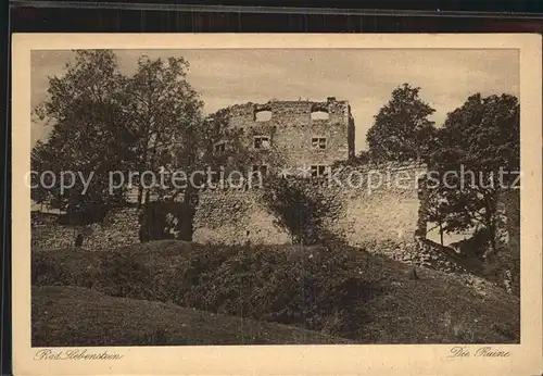 Bad Liebenstein Die Ruine Kat. Bad Liebenstein