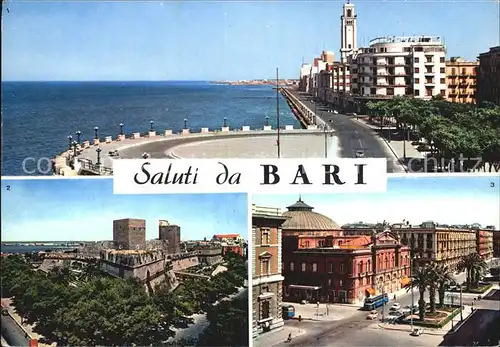 Bari Puglia Rotonda e lungomare Castello Svevo Teatro Petruzzelli Kat. Bari