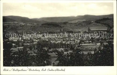 Bad Sooden Allendorf Blick vom Waldgasthaus Westerburg  Kat. Bad Sooden Allendorf