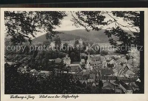 Stolberg Harz Blick von der Lutherbuche Kat. Stolberg Harz