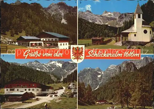 Schlickeralm mit Ampferstein Hohen Burgstall Riepenwand Kat. Neustift im Stubaital