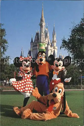 Walt Disney World Cinderella Castle Mickey Minnie Goofy Pluto  Kat. Lake Buena Vista