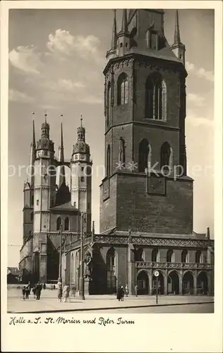 Halle Saale St. Marien und Roter Turm Kat. Halle