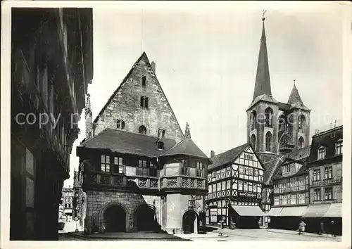 Halberstadt Fischmarkt mit Rathaus Kat. Halberstadt