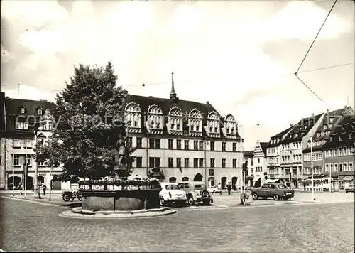 Naumburg Saale Wilhelm Pieck Platz mit Rathaus Kat. Naumburg