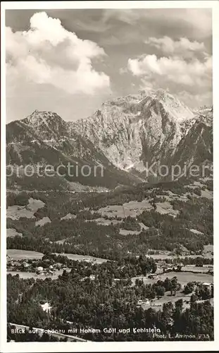 Schoenau Berchtesgaden Fliegeraufnahme mit Hohem Goell und Kehlstein Kat. Berchtesgaden