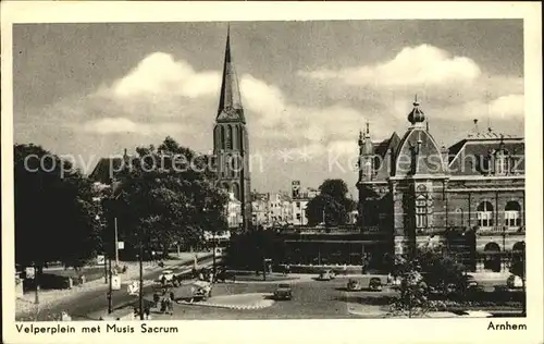 Arnhem Velperplein met Musis Sacrum Kat. Arnhem