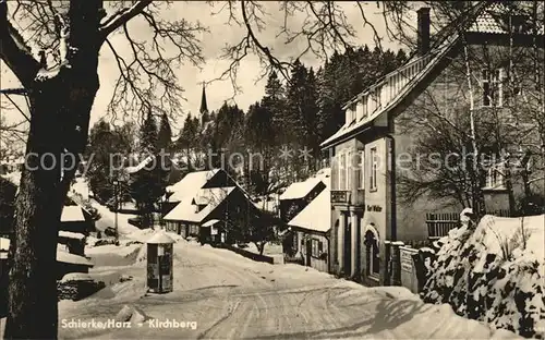 Schierke Harz Kirchberg im Winter Wintersportplatz Kat. Schierke Brocken