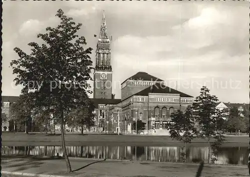 Kiel Rathaus und Stadttheater Kat. Kiel