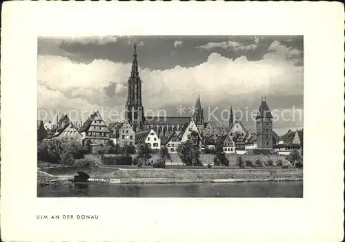 Ulm Donau Altstadt mit Muenster Kat. Ulm