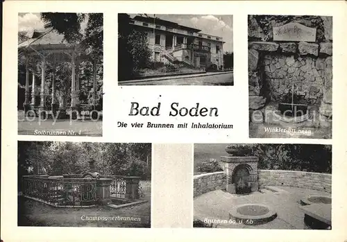 Bad Soden Taunus Die vier Brunnen im Inhalatorium Kat. Bad Soden am Taunus