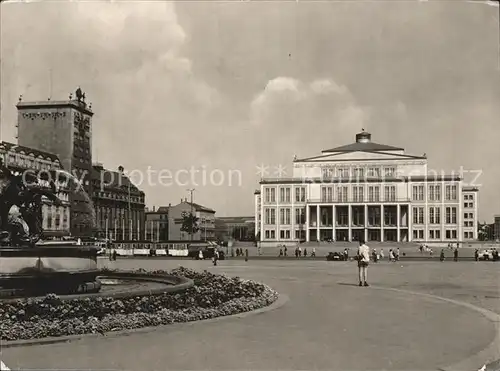 Leipzig Opernhaus am Karl Marx Platz Messestadt Kat. Leipzig